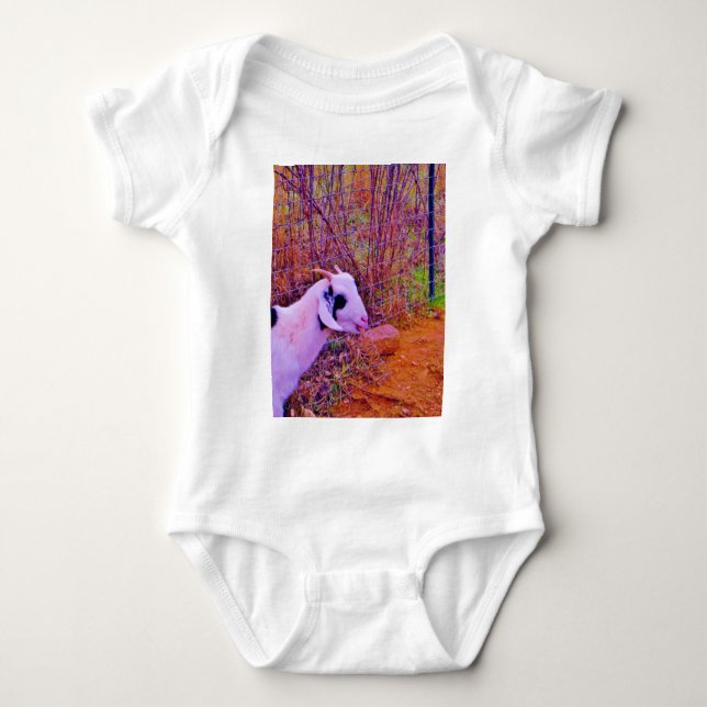 Colorful Goats Baby Bodysuit (Front)