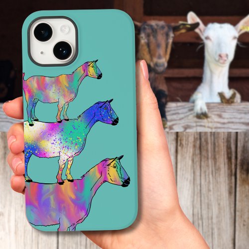 Colorful Goats watercolor Case_Mate iPhone 14 Case