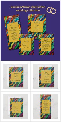 Colorful Gold Elegant Opulent African Destination 