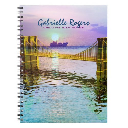 Colorful Golden Gate Bridge Landscape 2b Notebook