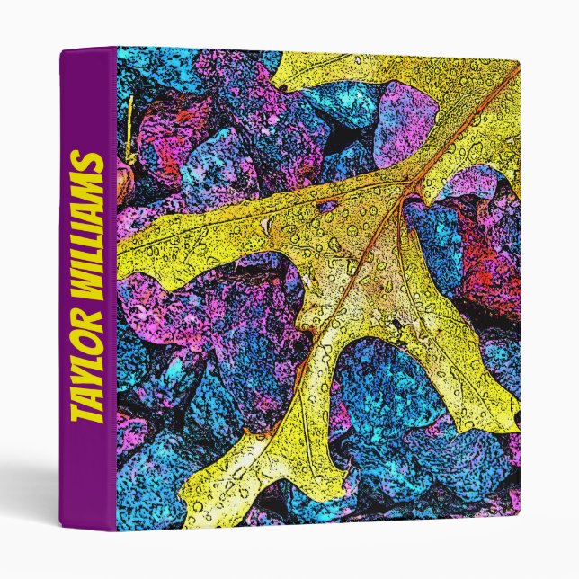 Colorful Golden Leaf Binder (Front/Spine)