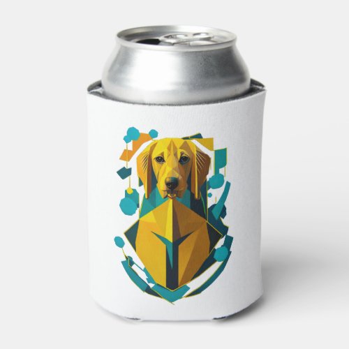 Colorful Golden Retriever Art   Can Cooler