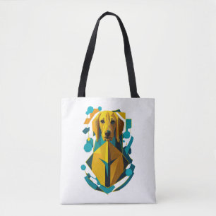 Colorful Golden Retriever Art Tote Bag