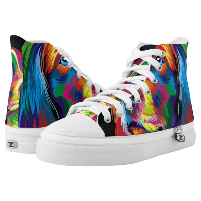 colorful high top sneakers