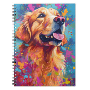 Colorful Golden Retriever Notebook