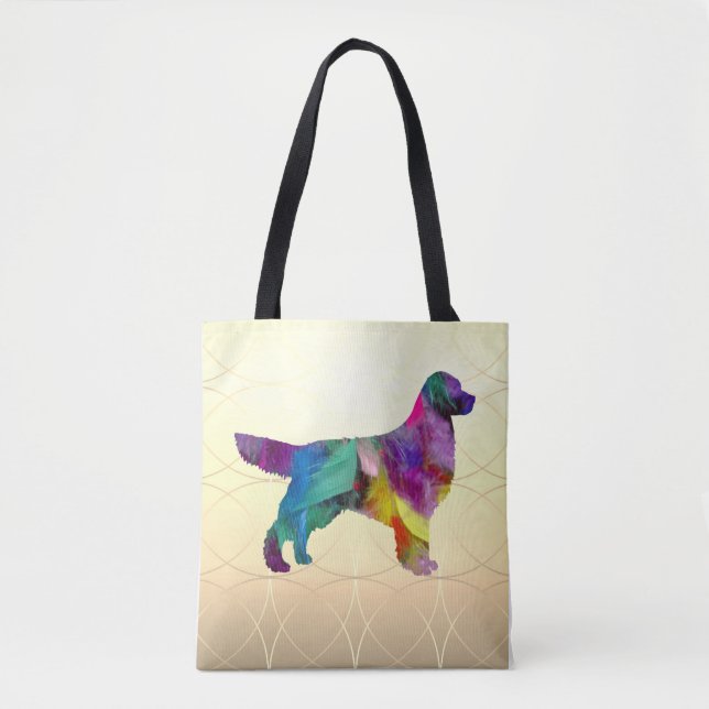 Colorful Golden Retriever  Tote Bag (Front)