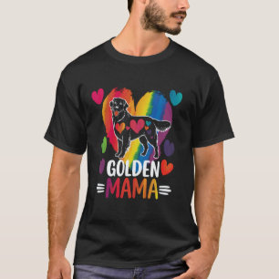 Colorful Golden Retriever with big Heart - Golden T-Shirt