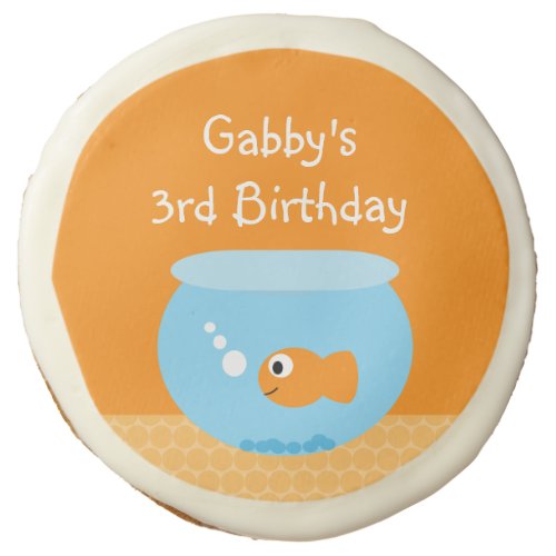 Colorful Goldfish Theme Kids Birthday Party Sugar Cookie