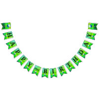 Colorful Golf Ball Sports Happy Birthday Banner