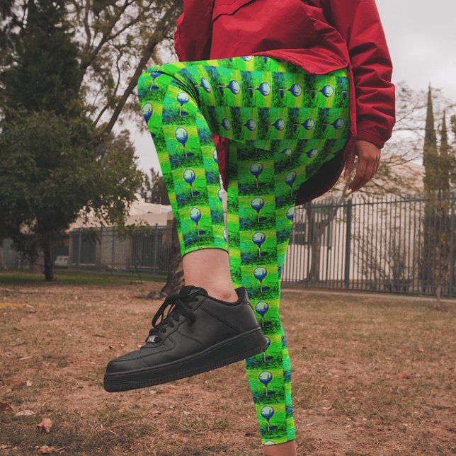 Colorful Golf Course Green Golfing Leggings (Creator Uploaded)