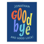 Colorful Goodbye and Good Luck Farewell Card