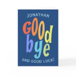 Colorful Goodbye and Good Luck Farewell Card Colorful Goodbye and Good Luck Farewell Card