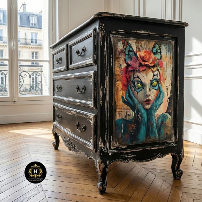 Colorful Gothic Paris Gargoyle Decoupage  Tissue Paper (Creator Uploaded)