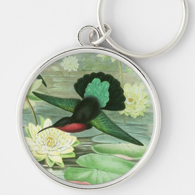 Colorful Gould Hummingbird Key Chain Keychain (Front)