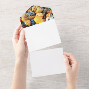 Colorful Gourds Close Up  All In One Invitation