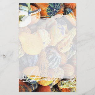Colorful Gourds Close Up Stationery