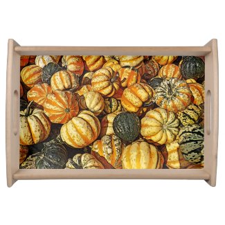 Colorful Gourds serving tray