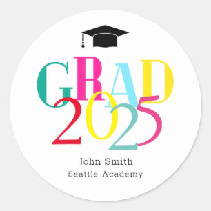Colorful GRAD 2024 Custom Graduation Sticker