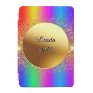Colorful Gradient Background with Golden Circle iPad Mini Cover