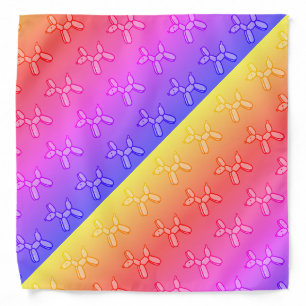 Colorful Gradient Balloon Dogs Bandana