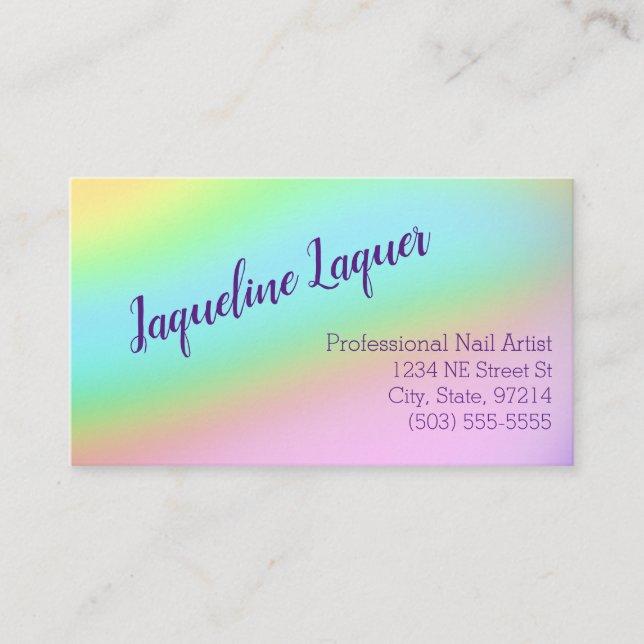 Colorful Gradient Business Card (Front)