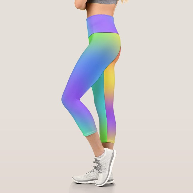 Colorful Gradient Capri Leggings (Left)