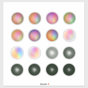 Colorful gradient circles sticker