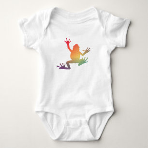 Colorful Gradient Frog Lover Gifts Baby Bodysuit
