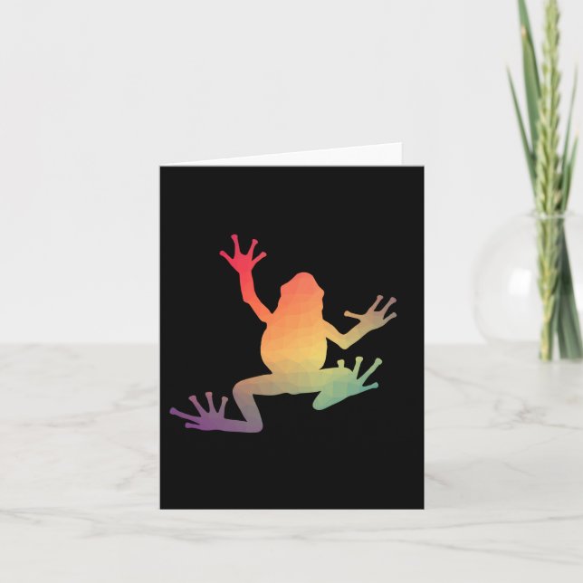 Colorful Gradient Frog Lover Gifts Card (Front)