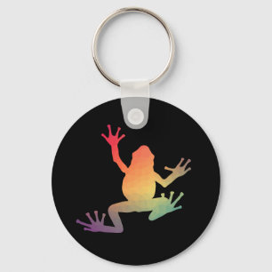 Colorful Gradient Frog Lover Gifts Keychain