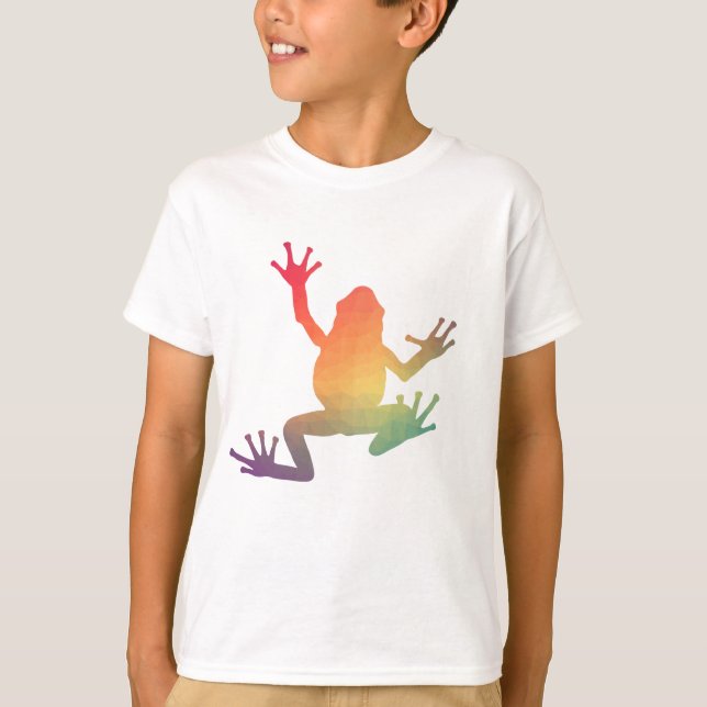 Colorful Gradient Frog Lover Gifts T-Shirt (Front)