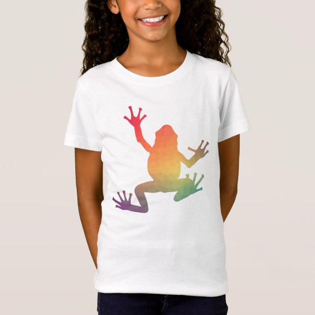 Colorful Gradient Frog Lover Gifts T-Shirt (Front)