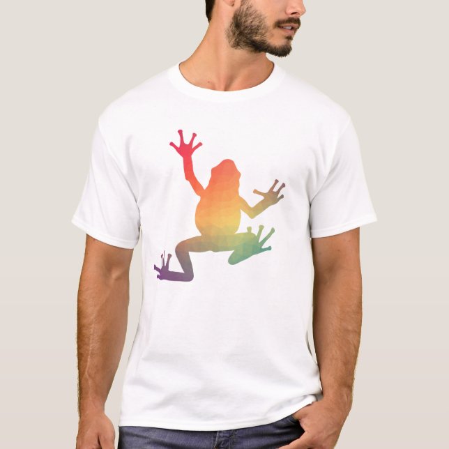 Colorful Gradient Frog Lover Gifts T-Shirt (Front)