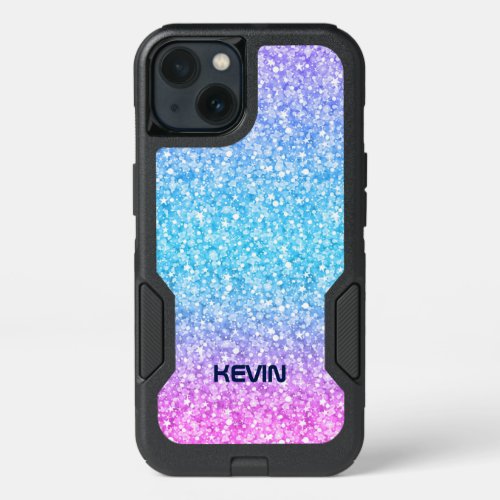 Colorful Gradient Glitter Texture Modern Pattern iPhone 13 Case
