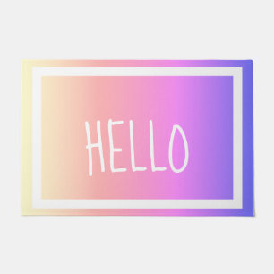 Colorful Gradient Hello Doormat