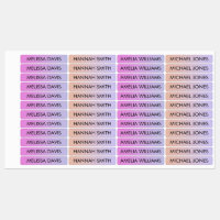 Colorful Gradient Kids Waterproof Name Labels