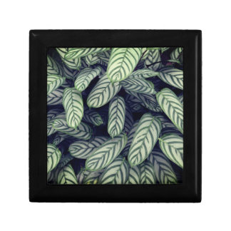 Colorful Gradient Leaf Pattern Jewelry Box