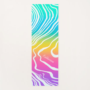 Colorful Gradient Marbled Abstract Custom Yoga Mat