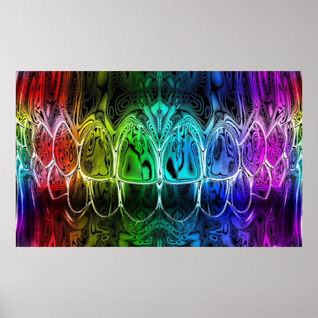 Colorful Gradient Perfect Smile Dentist Poster (Front)