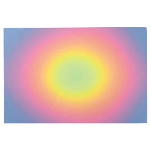 Colorful gradient rainbow AURA Metal Print