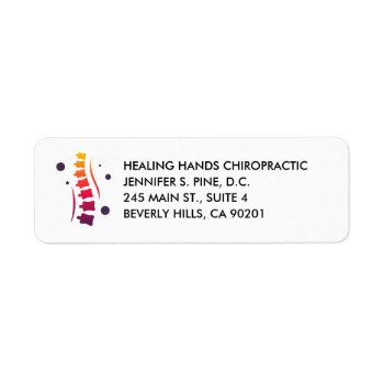 Colorful Gradient Spine Chiropractor Labels by chiropracticbydesign at Zazzle