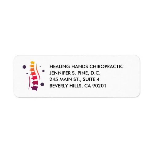 Colorful Gradient Spine Chiropractor Labels