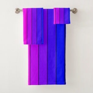 Colorful Gradient Stripes Bath Towel Set