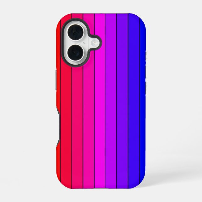Colorful Gradient Stripes iPhone Case (Back)