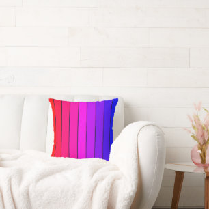 Colorful Gradient Stripes Throw Pillow