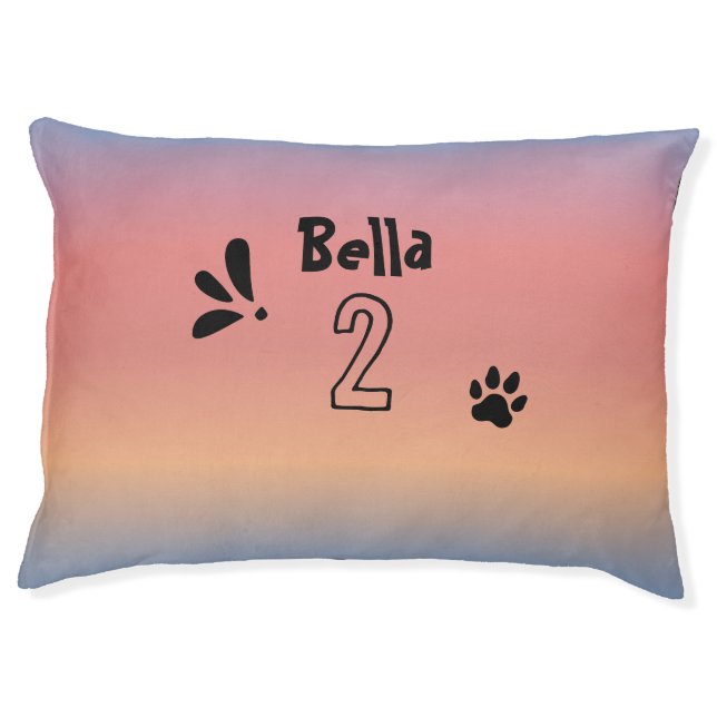Colorful Gradient Sunrise Dog Bed (Front)