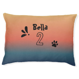 Colorful Gradient Sunrise Dog Bed