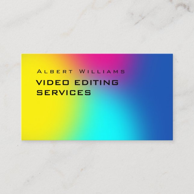 Colorful gradient tones  business card (Front)
