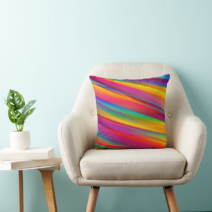 Colorful Gradients Abstract Throw Pillow
