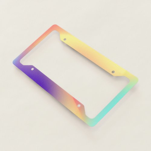 Colorful Gradients License Plate Frame